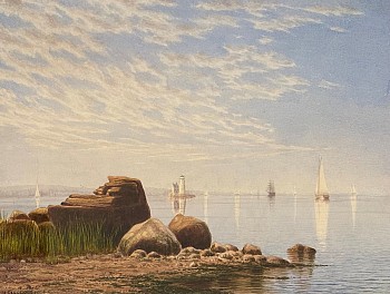 watercolors/pastels:&nbsp;Henry Farrer Long Island Sound, 1875