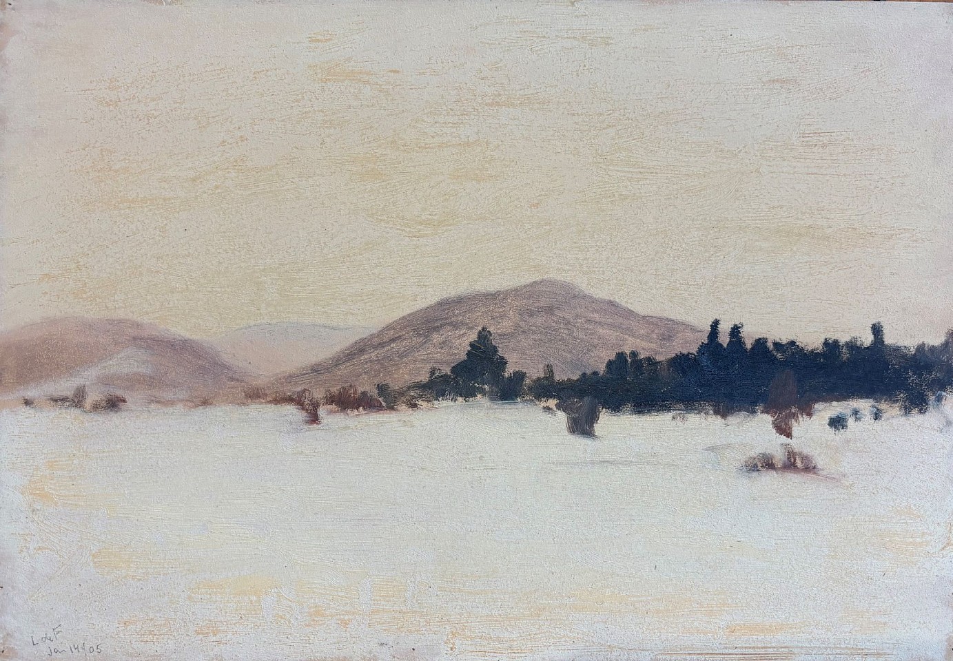 Lockwood de Forest, January Snow
oil on paper, 9 1/2"" x 14""
MG 11
$7,500