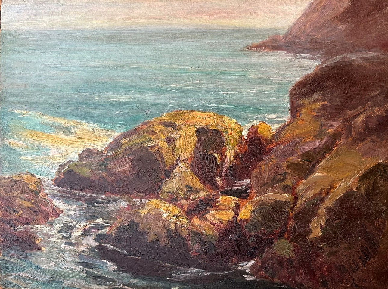 Frank Alfred Bicknell, Monhegan Coast
oil on panel, 12"" x 16""
JCA 7039
$3,500